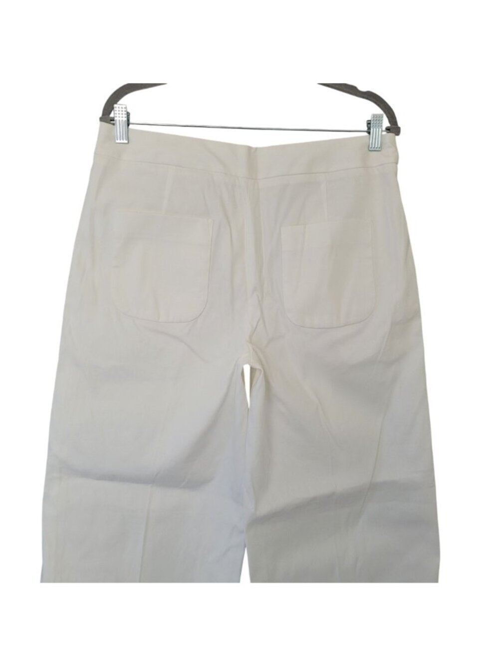 Everlane High-Waisted Wide-Leg Pants Womens Size 8 Ivory Cotton Trousers NWOT - Picture 5 of 7